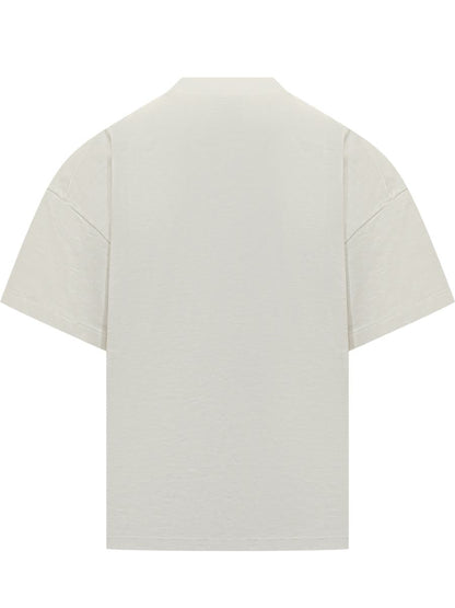 Jil Sander – Weißes Jil Sander-T-Shirt mit schwarzem Logo