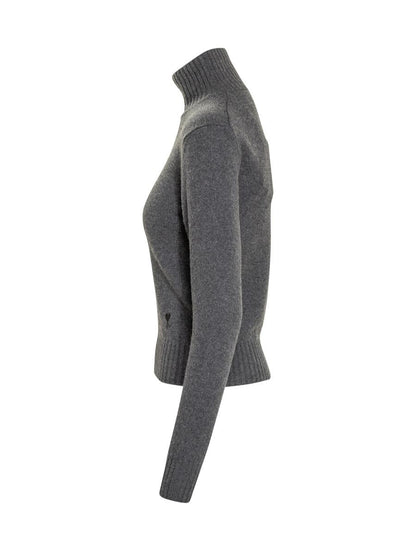 AMI Paris – Ami Paris – Grauer Rollkragenpullover aus Wollmischung