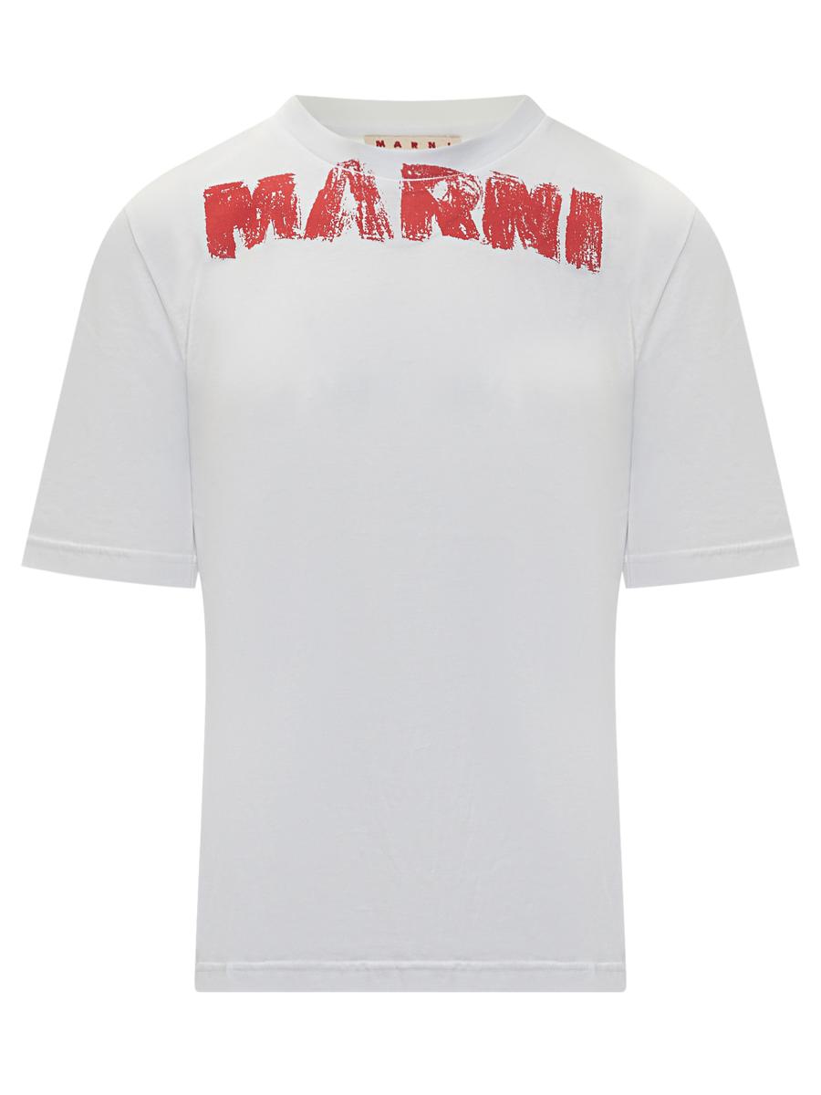 Marni Marni – T-Shirt mit rotem Logo
