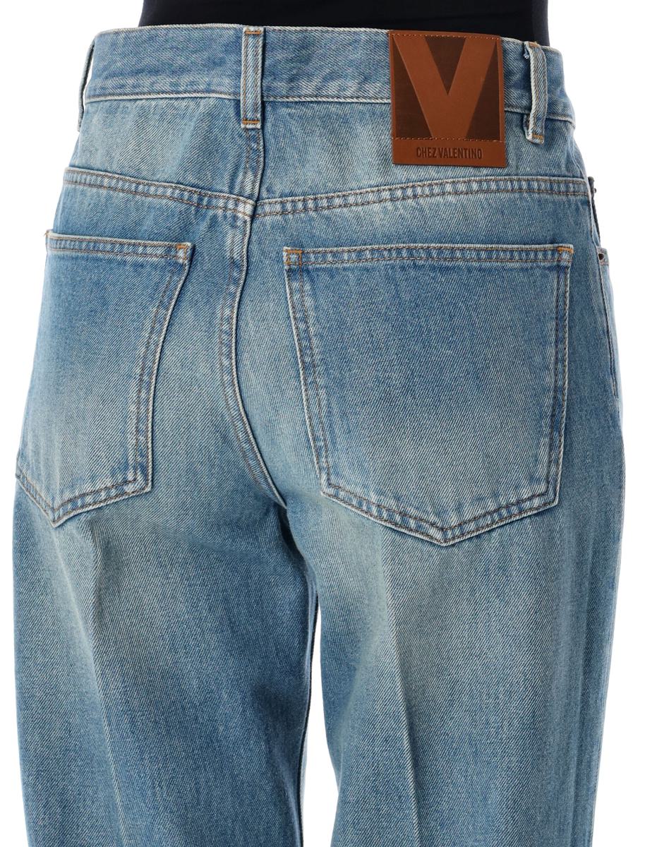 Valentino Garavani – Jeanshose mit Jacquardbesatz