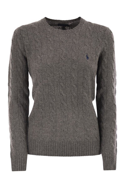 Polo Ralph Lauren – Rundhalspullover aus geflochtener Wolle und Kaschmir