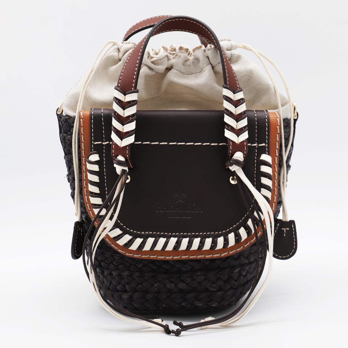 Cuba Lab – Schwarze Habanera-Schultertasche aus Leder