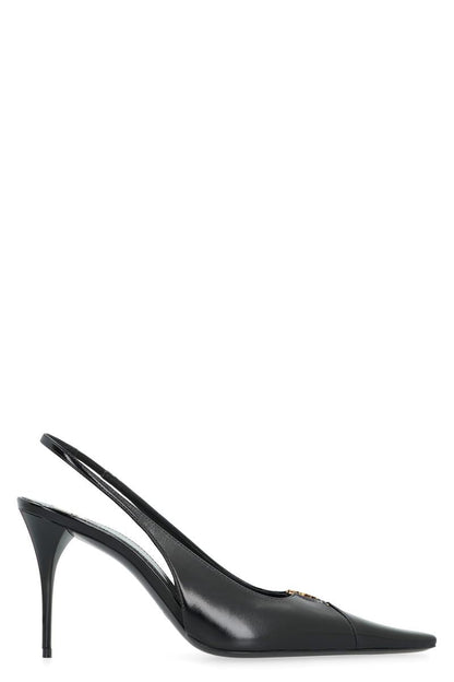 Saint Laurent Babylone Breteuil Slingback-Pumps aus Leder