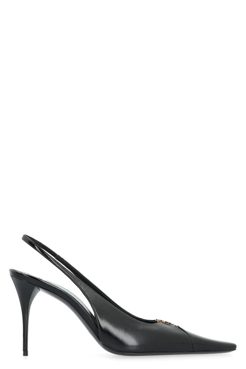 Saint Laurent Babylone Breteuil Slingback-Pumps aus Leder