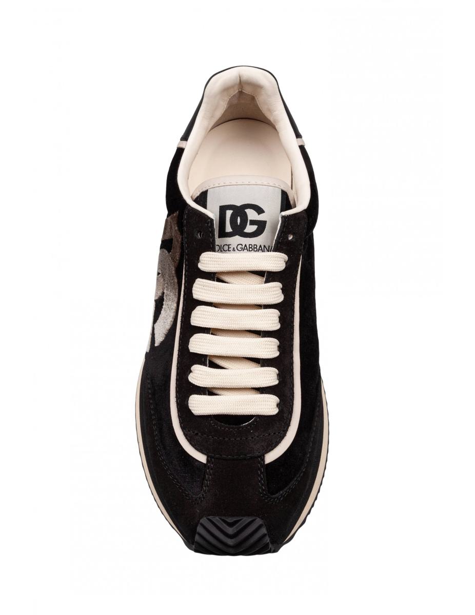 Dolce &amp; Gabbana Sneakers aus Samt und Wildleder