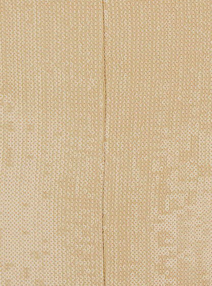Beiges Bustier-Top mit Allover-Pailletten-Applikation aus Stoff für Damen