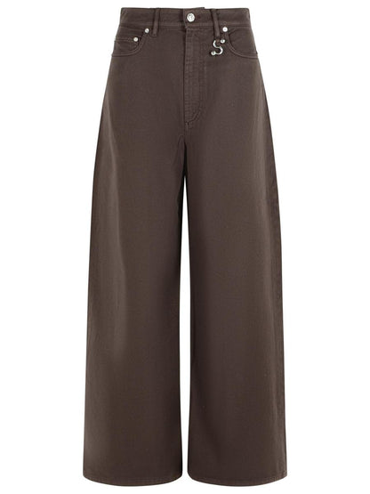 Sportmax „Siamese“ braune Baumwolljeans