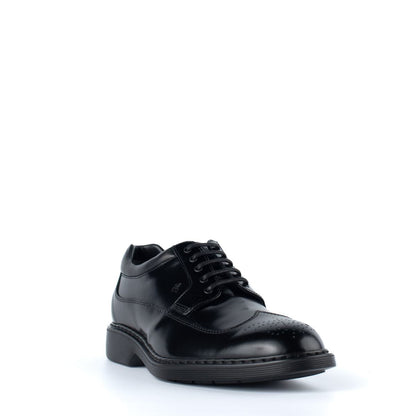 Hogan – Schnürschuh aus schwarzem Leder mit Schwalbenschwanz