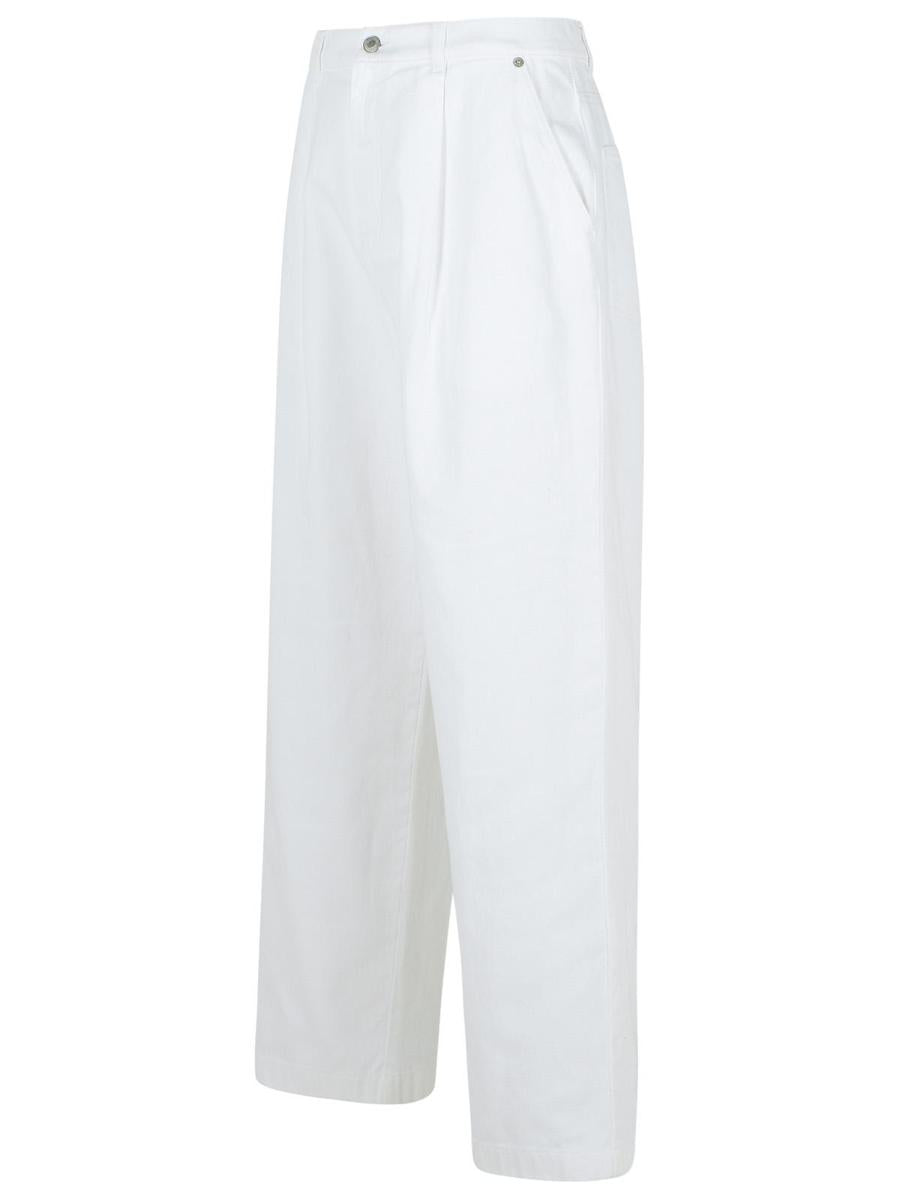 Weiße Baumwollhose von Moschino