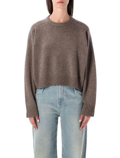 Loulou Studio Bruzzi Kurzer Pullover aus Wolle und Kaschmir