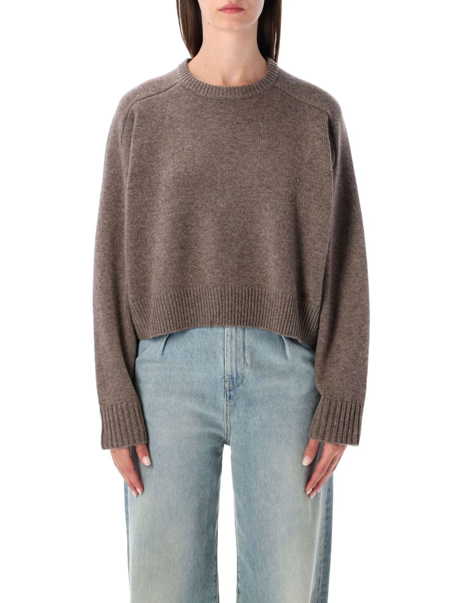 Loulou Studio Bruzzi Kurzer Pullover aus Wolle und Kaschmir
