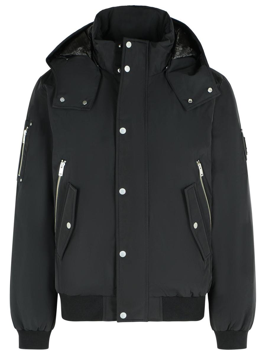 Moose Knuckles Schwarze Polyesterjacke