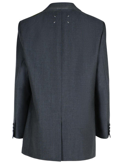 Maison Margiela – Blazer aus Wollmischung in Anthrazit