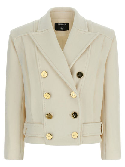 Balmain Zweireihiger Mantel