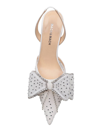 Mach &amp; Mach – Le Cadeau – Slingback-Sandale aus Netzstoff