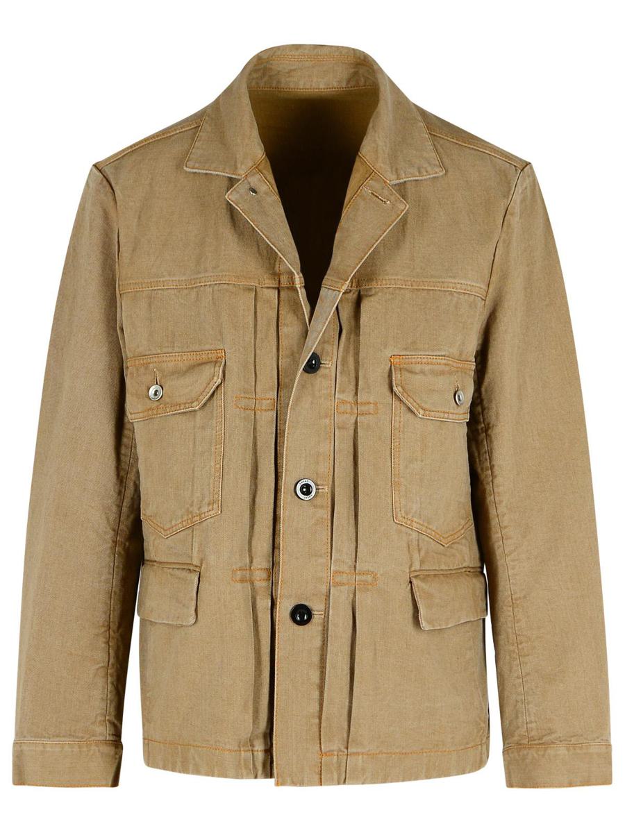 Beige Jeansjacke von Sacai