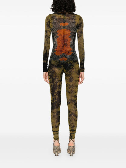 Jean Paul Gaultier Der khakifarbene Médaillon-Jumpsuit