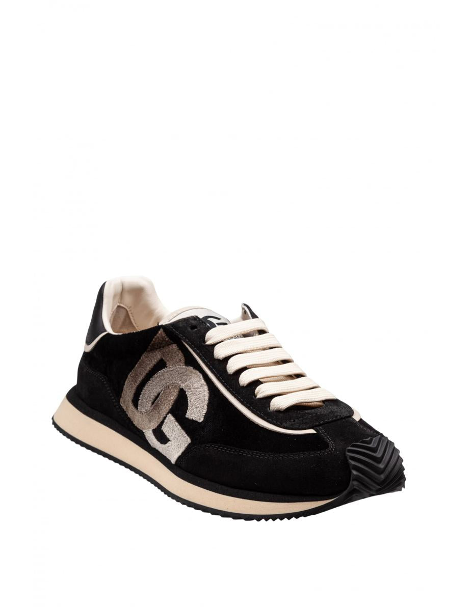 Dolce &amp; Gabbana Sneakers aus Samt und Wildleder