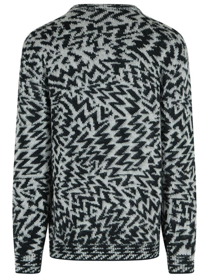 Laneus Zweifarbiger Pullover aus Wollmischung