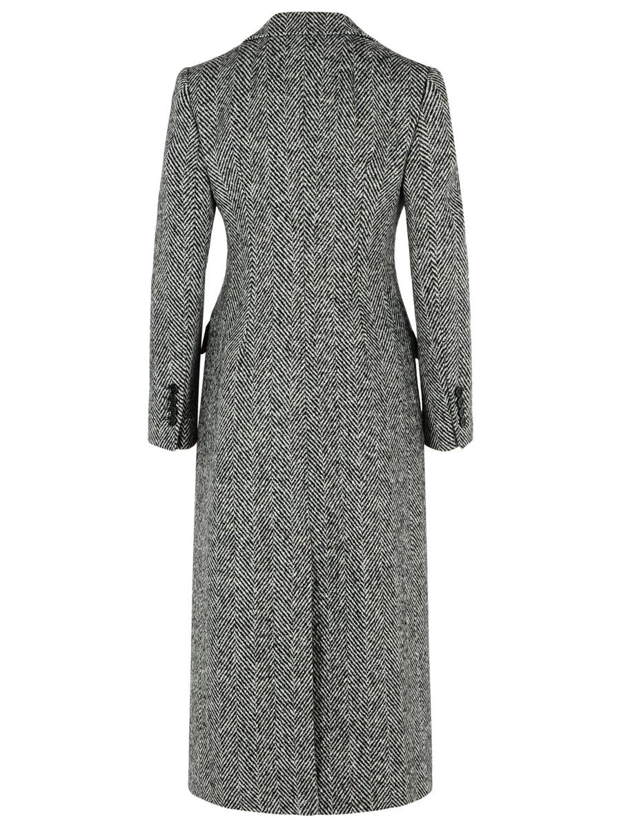 Dolce &amp; Gabbana Zweifarbiger Mantel aus Schurwolle