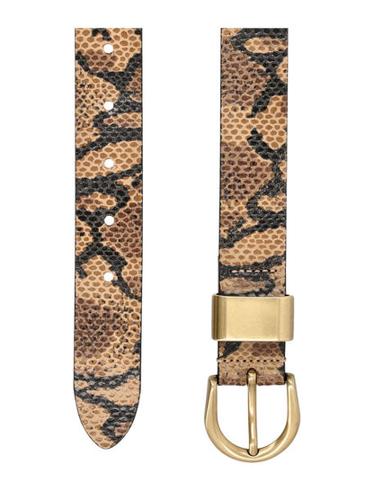 Sessun Sessùn Miloa E Wildledergürtel mit Python-Print