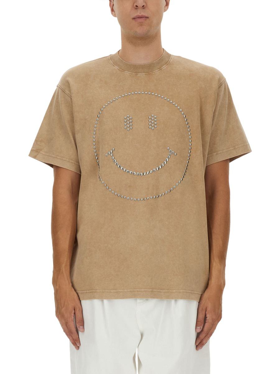 Moschino „Smiley®“ T-Shirt aus schwerer Baumwolle