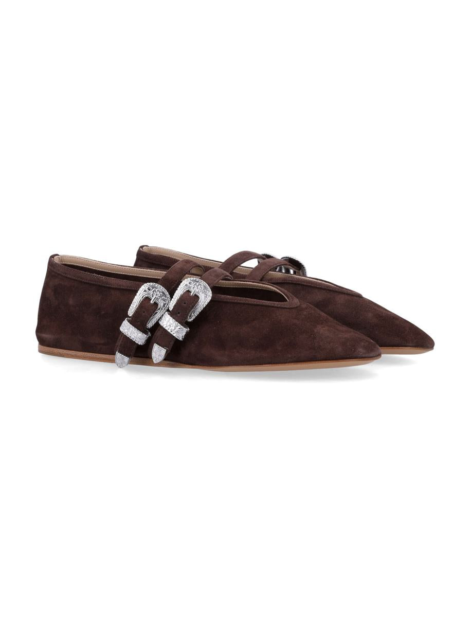 Le Monde Beryl Claudia Ballettschuhe Schokoladenwildleder