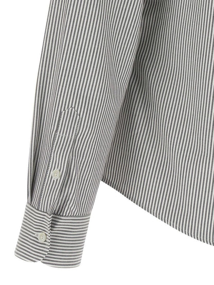AMI Paris – Gestreiftes Hemd „Ami De Coeur“.
