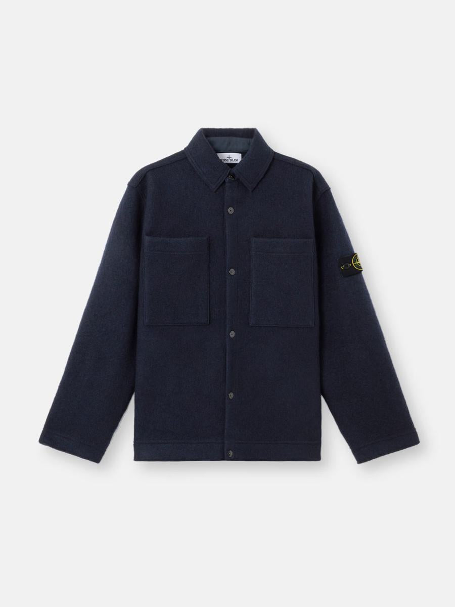 Stone Island – Hemd aus gefilzter RWS-Wolle