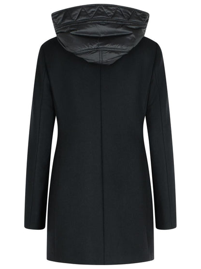 Fay Mantel aus schwarzer Wollmischung