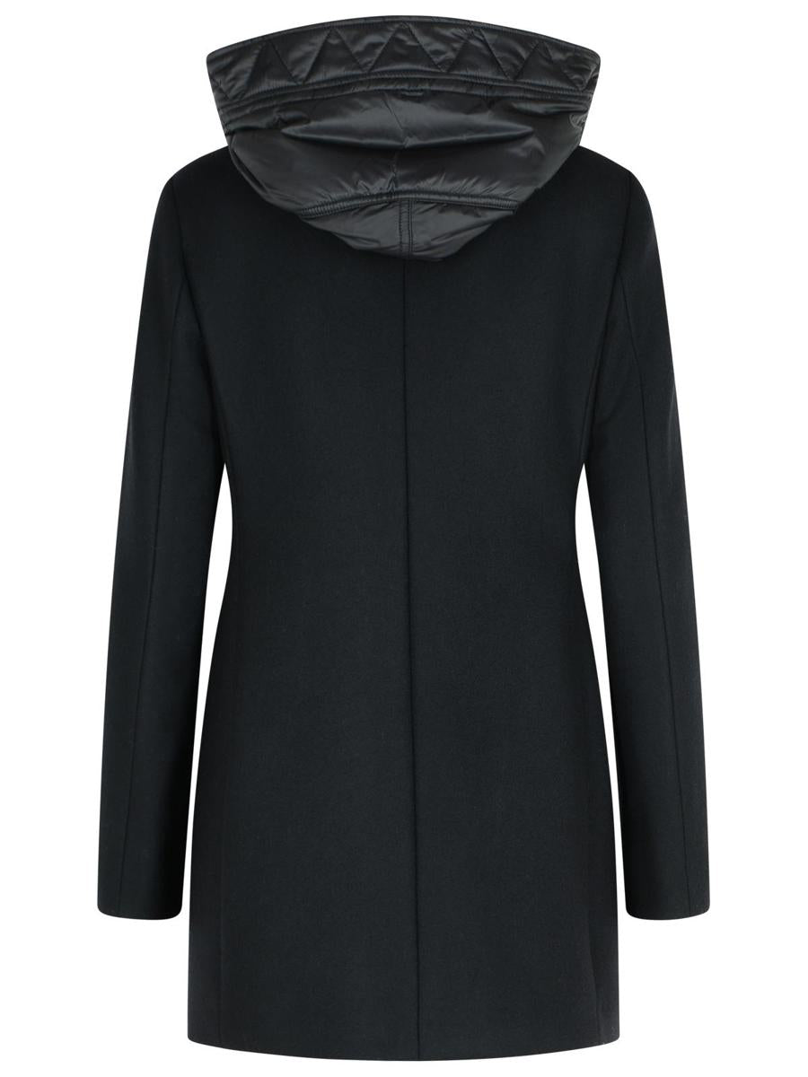 Fay Mantel aus schwarzer Wollmischung