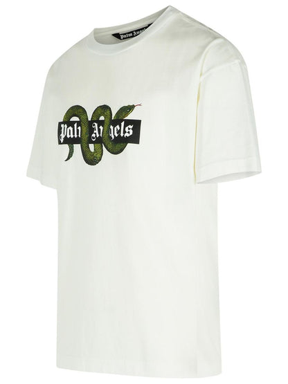Palm Angels – Weißes Baumwoll-T-Shirt