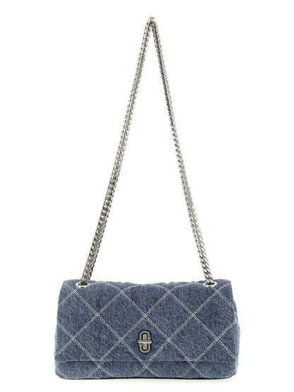 Marc Jacobs „The Quilted Denim Dual Chain“ Schultertasche