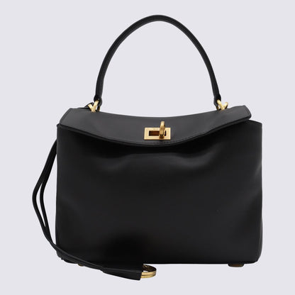 Balenciaga – Rodeo Mini-Tasche mit Henkel aus schwarzem Leder