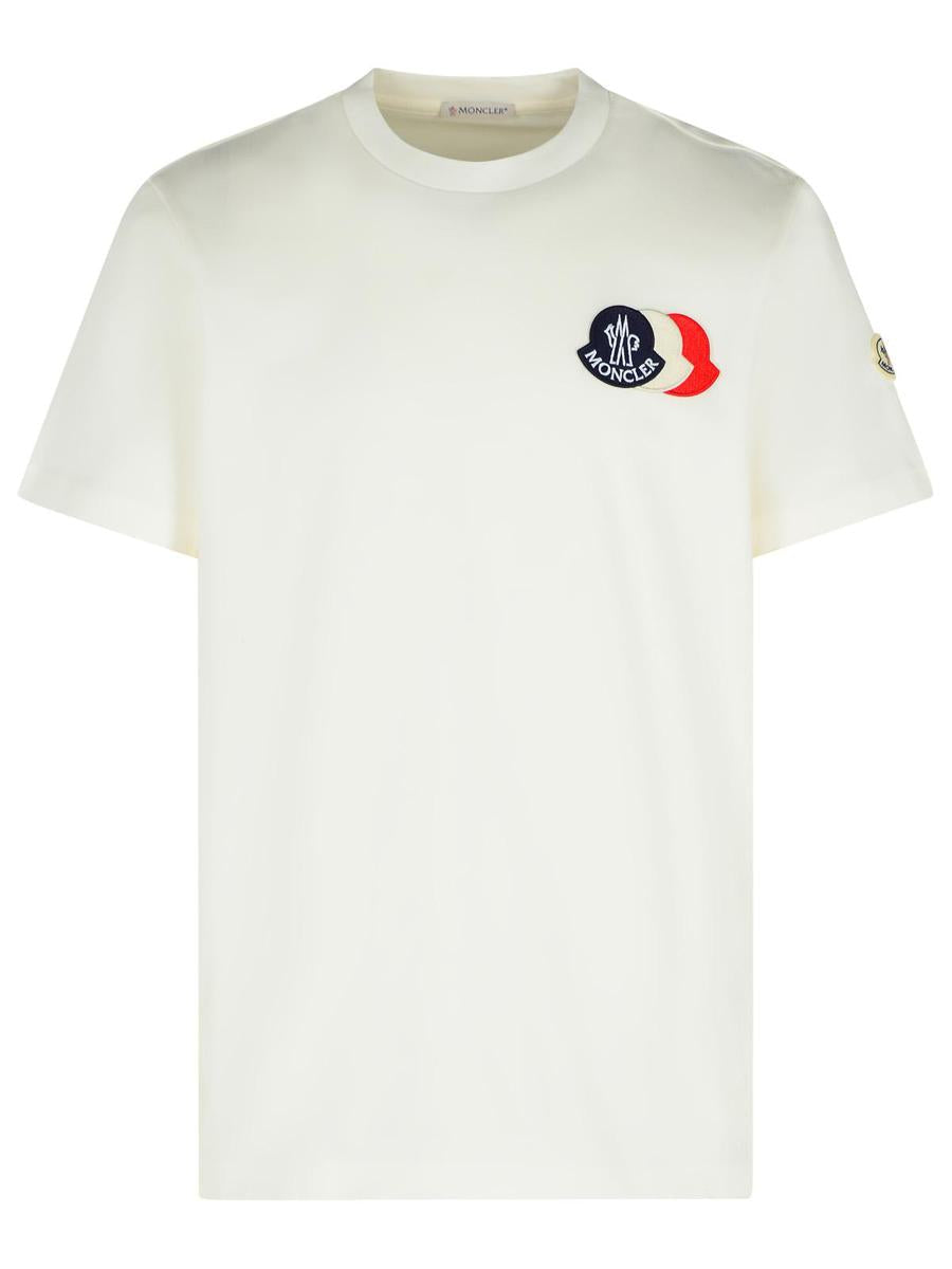 Moncler Weißes Baumwoll-T-Shirt
