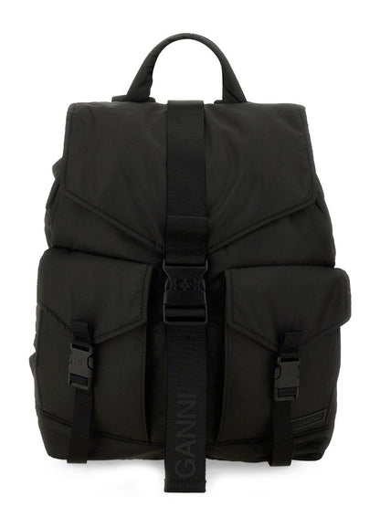 Ganni – Rucksack mit Logo
