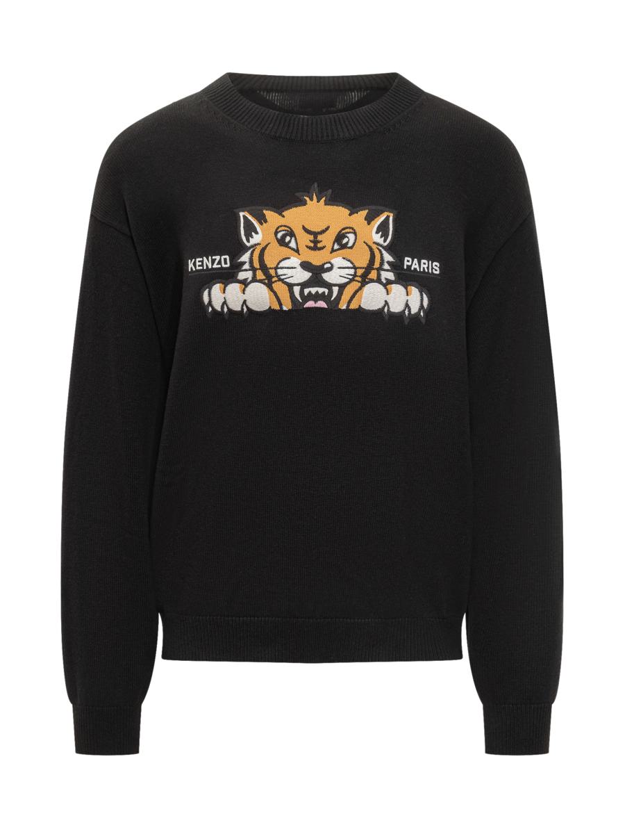 Kenzo Kenzo Herren Schwarzer Pullover mit Tiger