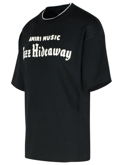 Amiri – Schwarzes T-Shirt „Jazz“ aus Viskosemischung