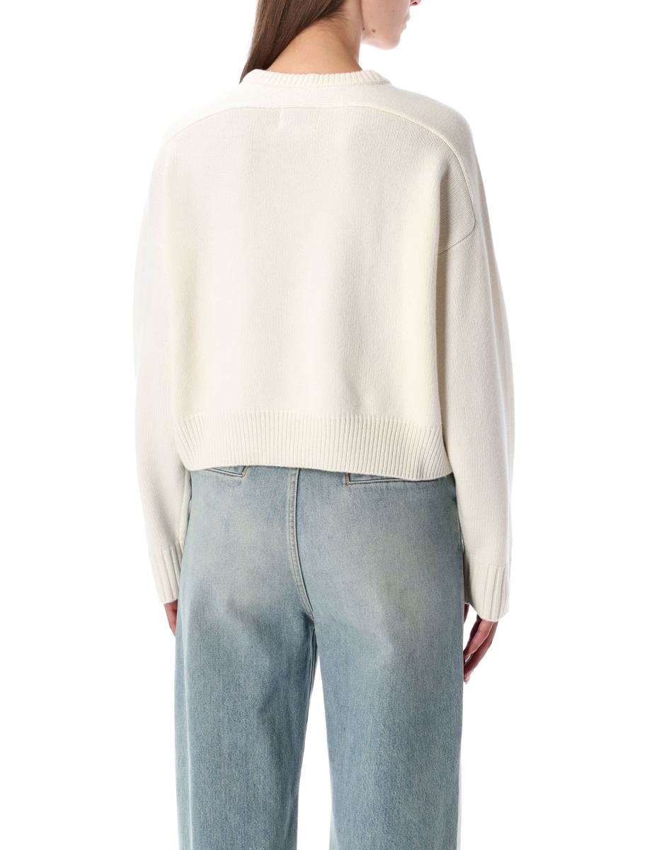 Loulou Studio Bruzzi Kurzer Pullover aus Wolle und Kaschmir