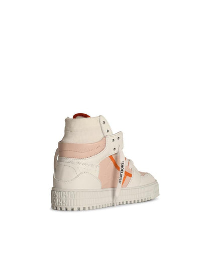 Off-White – 3 Off Court – Sneakers aus Ledermischung in Nude