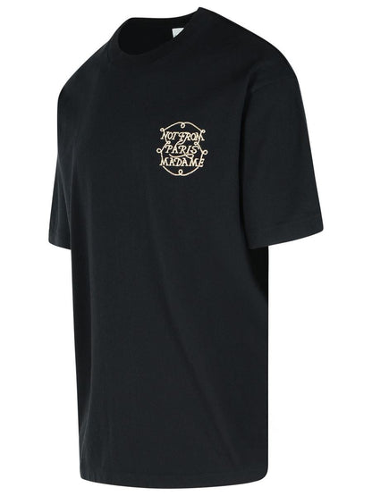 Schwarzes Baumwoll-T-Shirt „Drôle De Monsieur“.