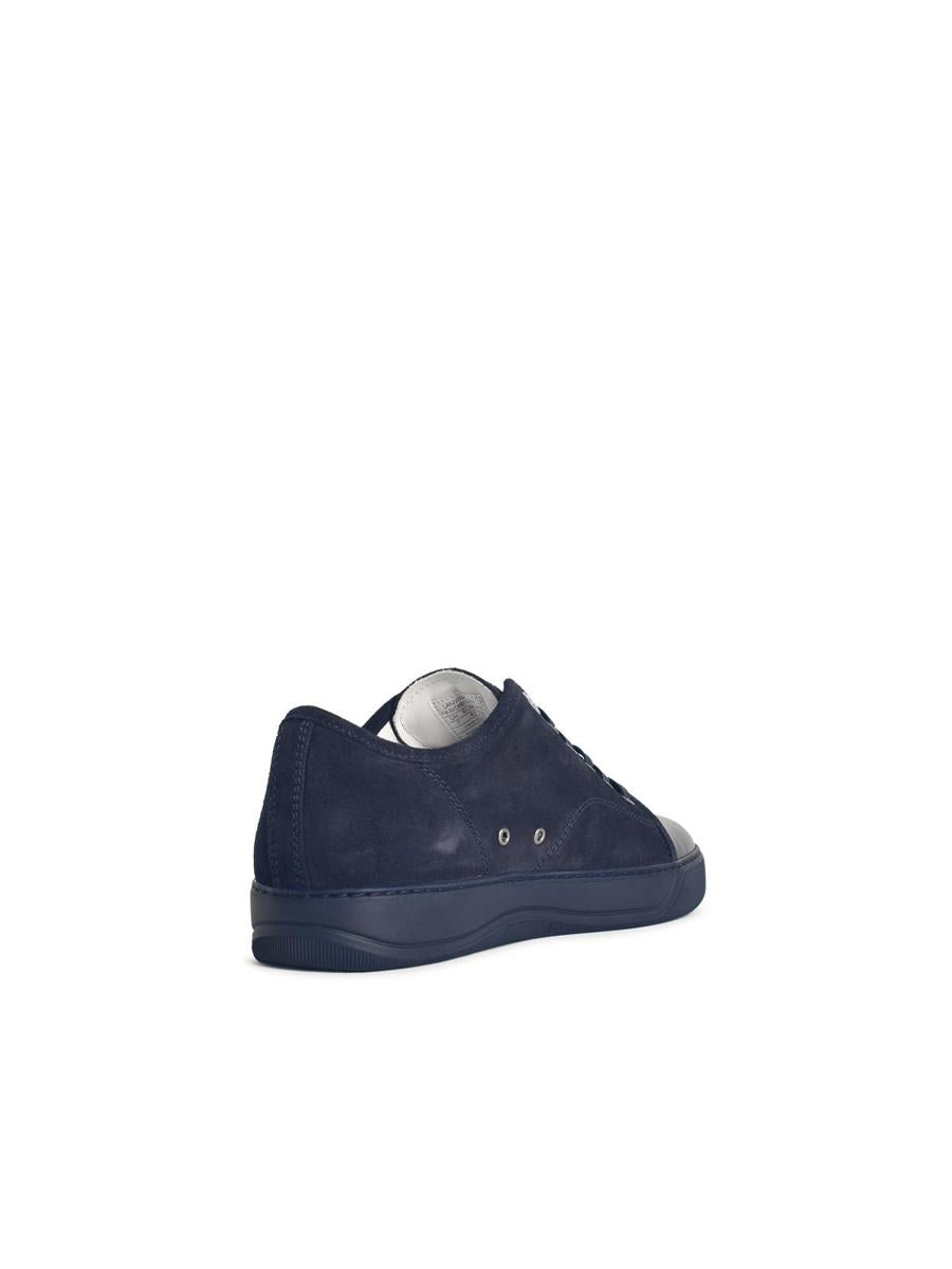 Lanvin „Ddb1“ Marineblaue Ledersneakers in Schwarz