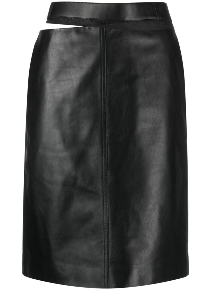 Fendi – Midirock aus Leder