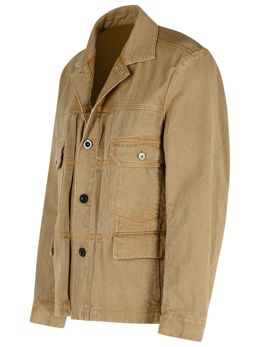 Beige Jeansjacke von Sacai