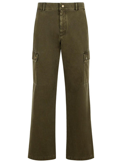 Burberry Grüne Baumwollhose