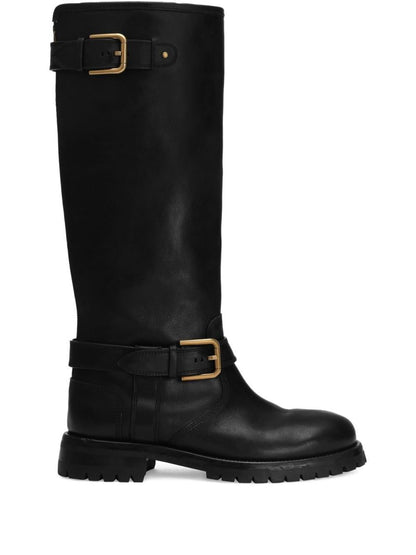 Dolce &amp; Gabbana Bikerstiefel aus Kalbsleder