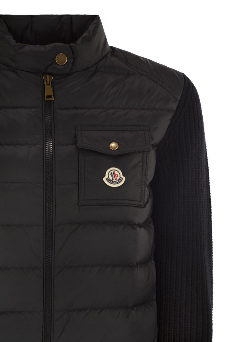 Moncler – Gepolsterte Wolljacke mit Reißverschluss