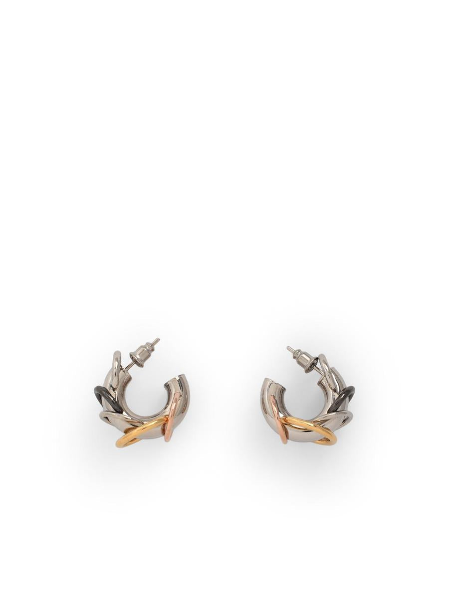 Panconesi Pierced Hoops' Silberne Messingohrringe