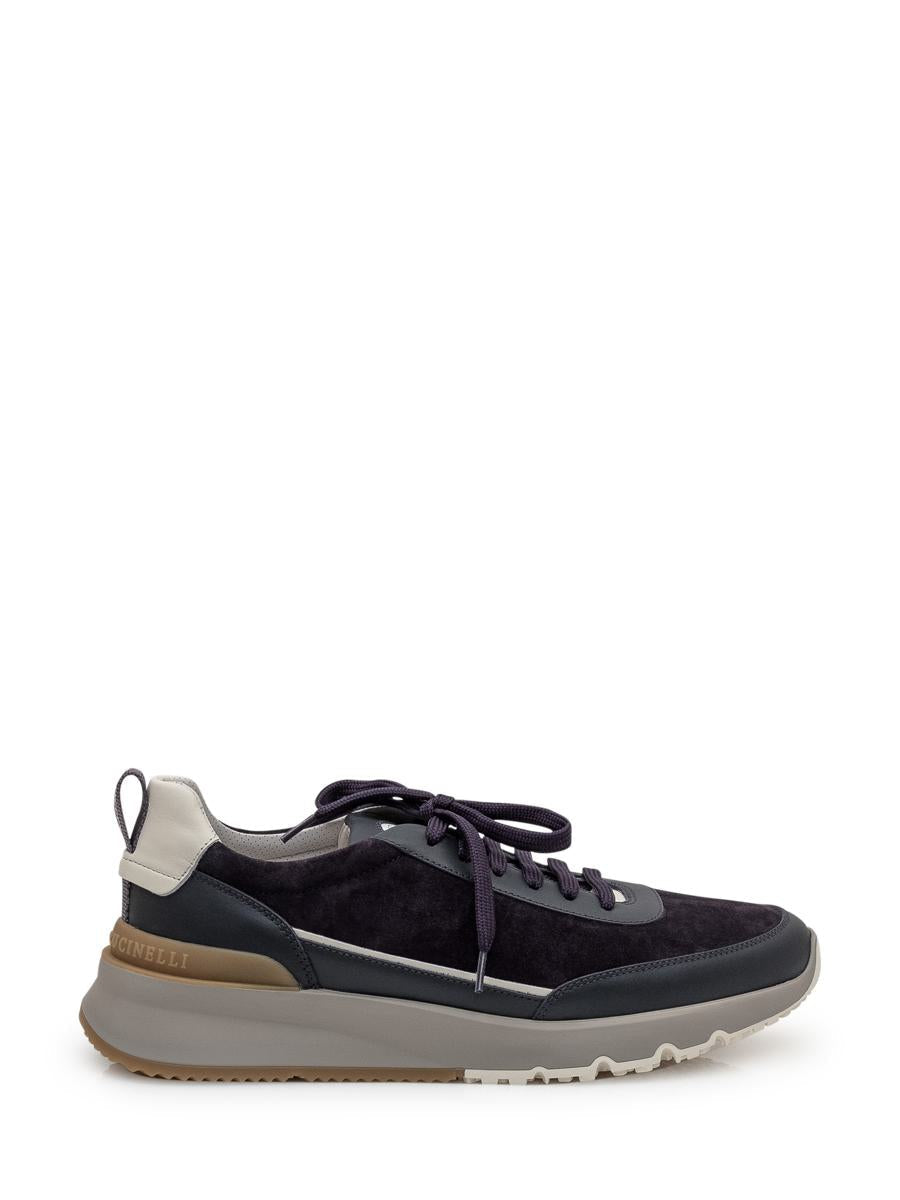 Brunello Cucinelli Brunello Cucinelli Wildleder- und Leder-Sneakers