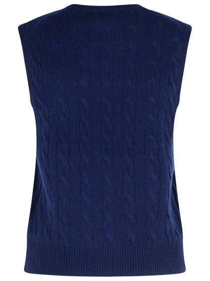 Polo Ralph Lauren – Weste aus Wolle und Kaschmir, Marineblau